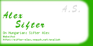 alex sifter business card